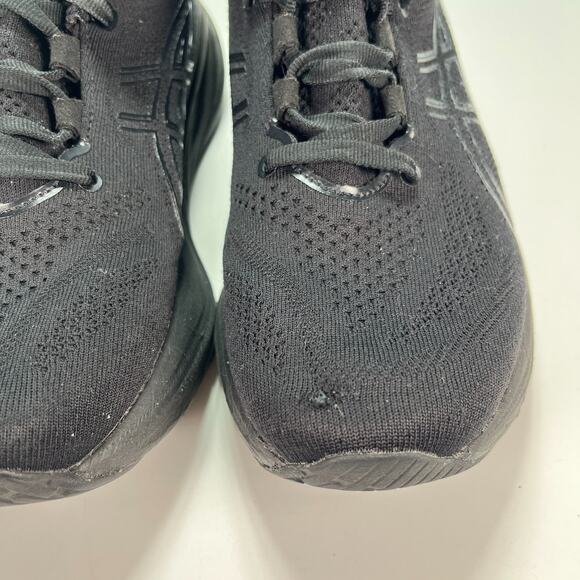 ASICS GEL-NIMBUS 25 Triple Black Lace Up Running Shoes 1012B601 Women's Size 7 - Picture 8 of 12